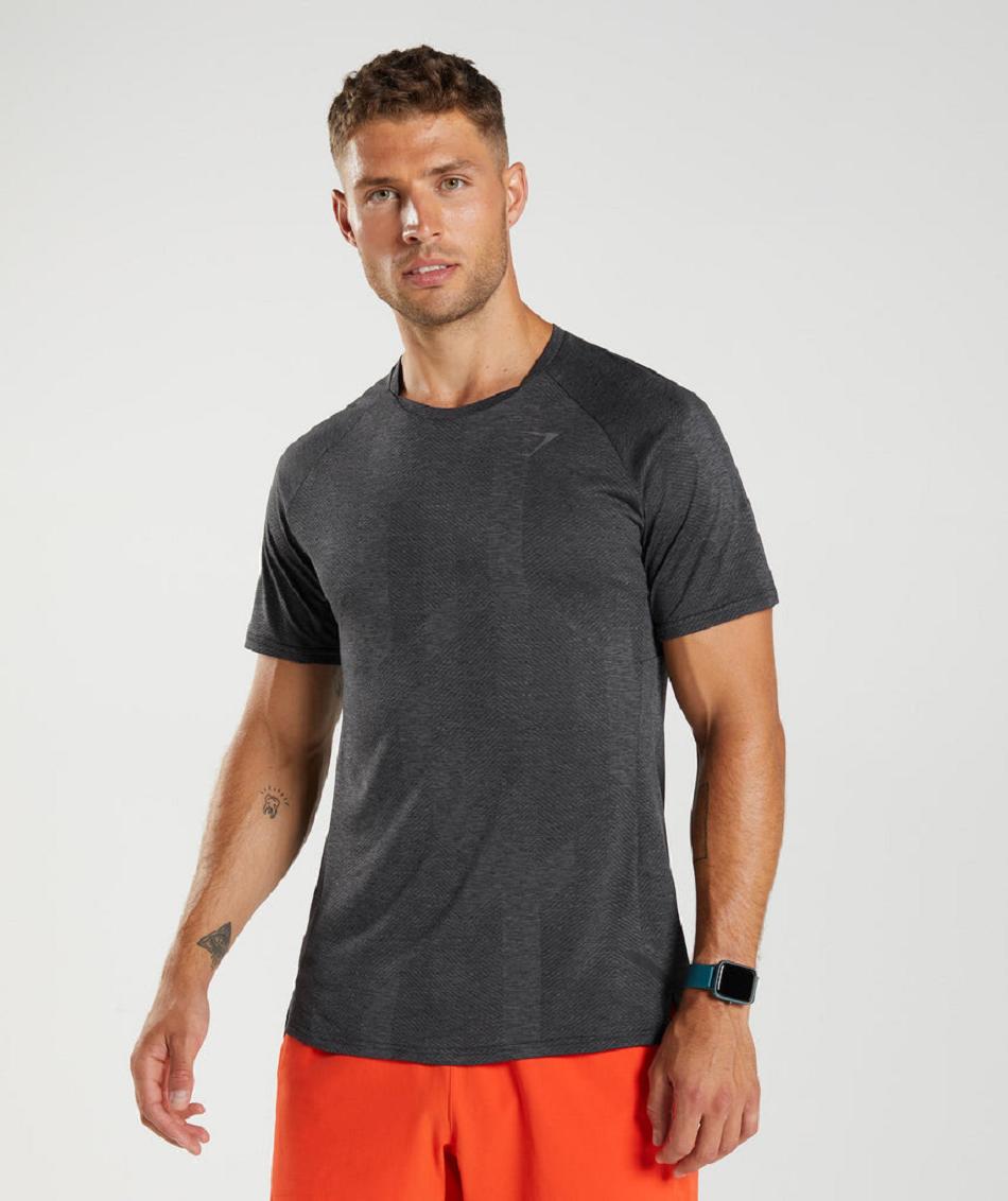 T Shirts Gymshark Apex Hombre Negras Gris | CO 3331PJJ